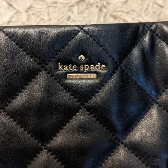 Black quilted Kate Spade handbag - Picture 2 of 4